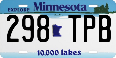 MN license plate 298TPB