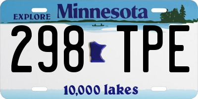 MN license plate 298TPE