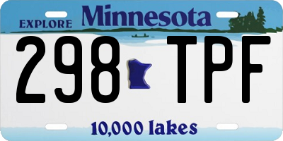 MN license plate 298TPF