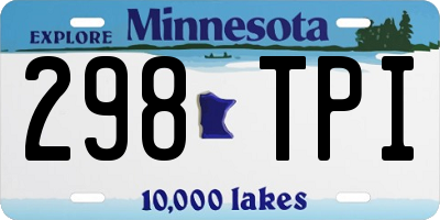 MN license plate 298TPI