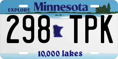 MN license plate 298TPK