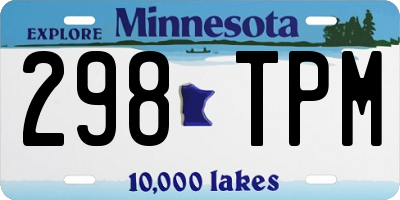 MN license plate 298TPM