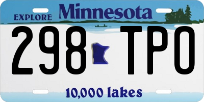 MN license plate 298TPO