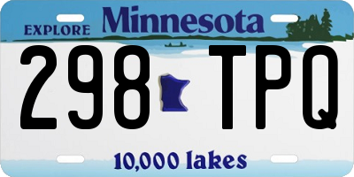 MN license plate 298TPQ