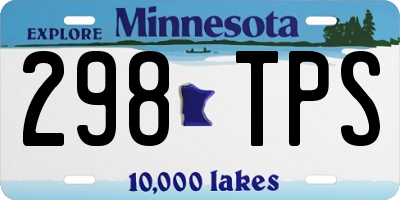 MN license plate 298TPS