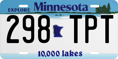MN license plate 298TPT