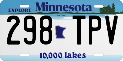 MN license plate 298TPV