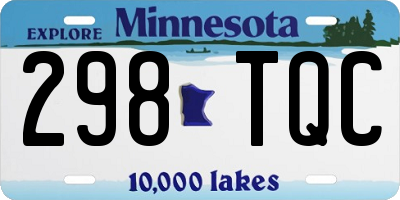 MN license plate 298TQC