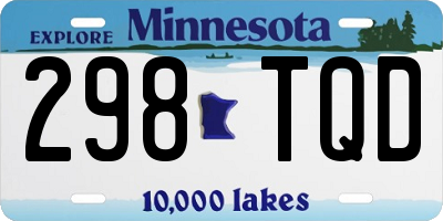 MN license plate 298TQD