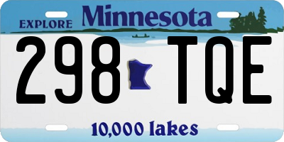 MN license plate 298TQE