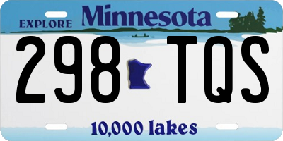MN license plate 298TQS