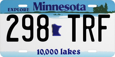 MN license plate 298TRF