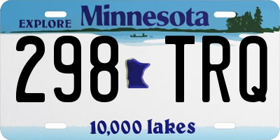MN license plate 298TRQ
