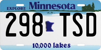 MN license plate 298TSD