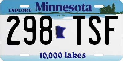 MN license plate 298TSF