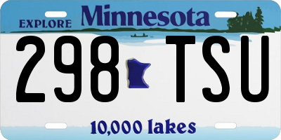 MN license plate 298TSU