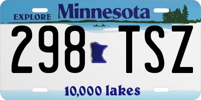 MN license plate 298TSZ