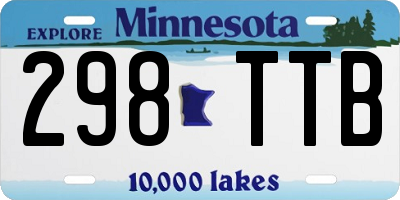 MN license plate 298TTB