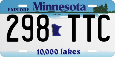MN license plate 298TTC