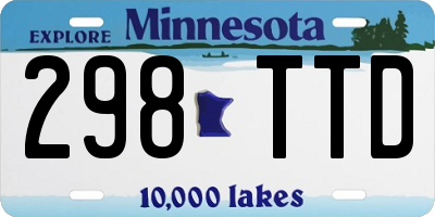 MN license plate 298TTD