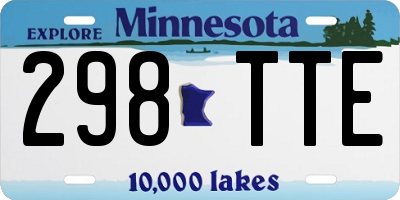 MN license plate 298TTE