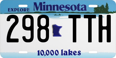 MN license plate 298TTH