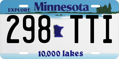 MN license plate 298TTI