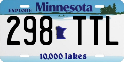 MN license plate 298TTL