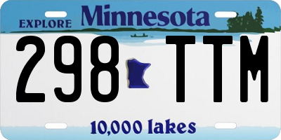 MN license plate 298TTM