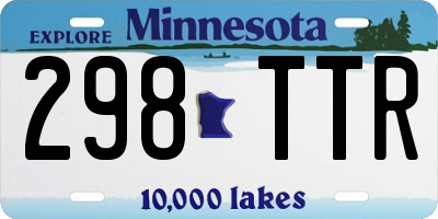 MN license plate 298TTR