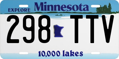 MN license plate 298TTV