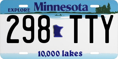 MN license plate 298TTY