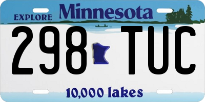 MN license plate 298TUC
