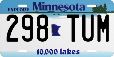 MN license plate 298TUM