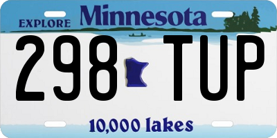 MN license plate 298TUP