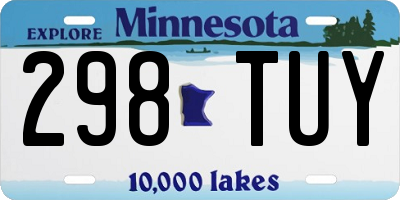 MN license plate 298TUY
