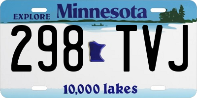 MN license plate 298TVJ