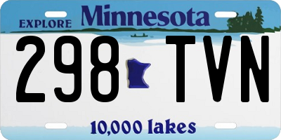 MN license plate 298TVN