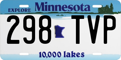 MN license plate 298TVP
