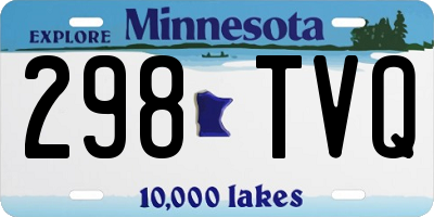 MN license plate 298TVQ