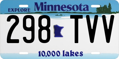 MN license plate 298TVV