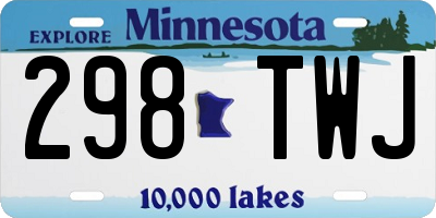 MN license plate 298TWJ