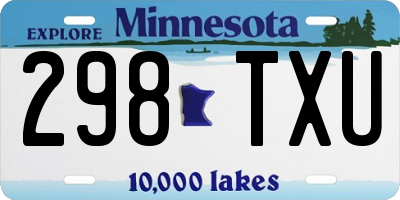 MN license plate 298TXU