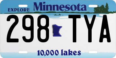 MN license plate 298TYA