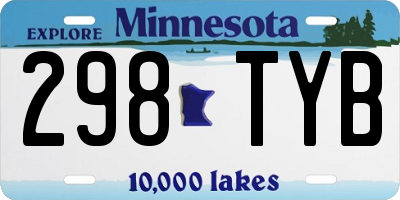 MN license plate 298TYB