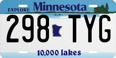 MN license plate 298TYG