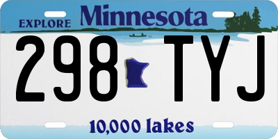 MN license plate 298TYJ