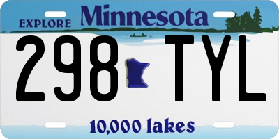MN license plate 298TYL
