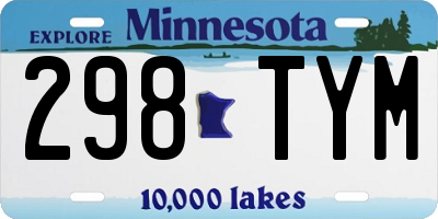 MN license plate 298TYM