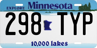 MN license plate 298TYP